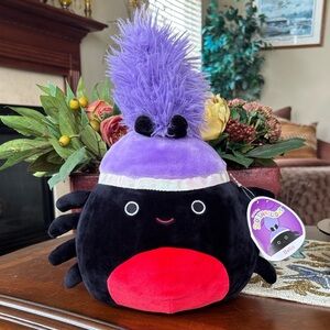 NWT Squishmallows Bella the Spider Black Red Purple 12” Stuffed Plush Halloween